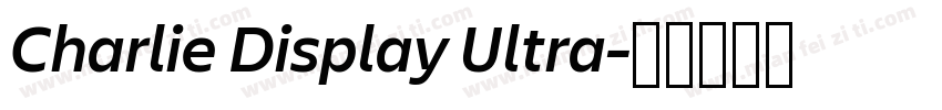 Charlie Display Ultra字体转换